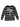 A long-sleeve tie-dye t-shirt by Stussy, featuring a black, gray, and blue horizontal tie-dye pattern with white printed text and logo on the front, displayed flat against a light gray background.