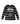 A Stussy long-sleeve tie-dye t-shirt in black, blue, and gray, featuring the iconic Stussy logo and city names printed on the front, laid flat against a light gray background.