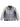 A heavily distressed, faded blue denim work jacket laid flat on a textured gray concrete background. The jacket features a button-up front, a pointed collar, and multiple pockets, with significant wear, frayed edges, and paint splatters.
