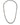 A silver-toned metal chain necklace with a polished finish, arranged in a loop against a plain white background.