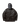 A dark brown leather jacket with a built-in hood featuring a gray and black checkered pattern, displayed flat against a light gray background.