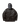 A dark brown leather jacket with a built-in hood featuring a gray and black checkered pattern, displayed flat against a light gray background.
