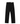 Black slim-fit denim jeans laid flat against a light beige background.