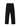 Black slim-fit denim jeans laid flat against a light beige background.